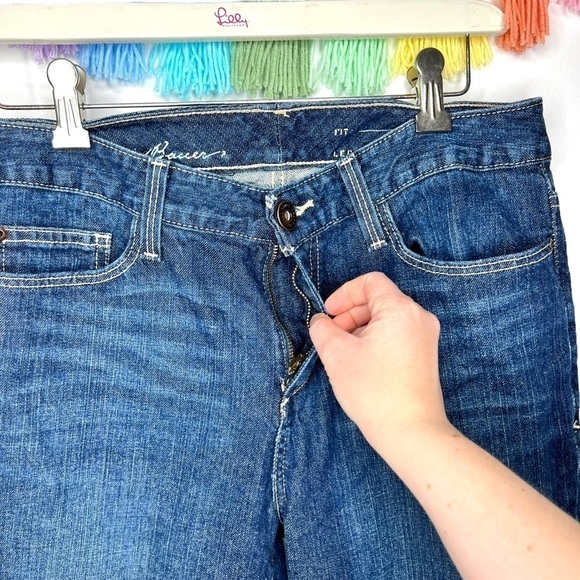 Eddie Bauer Y2K Natural Barely Bootcut Mid-Rise Medium Wash Skinny Jeans Size 6 - Picture 6 of 15